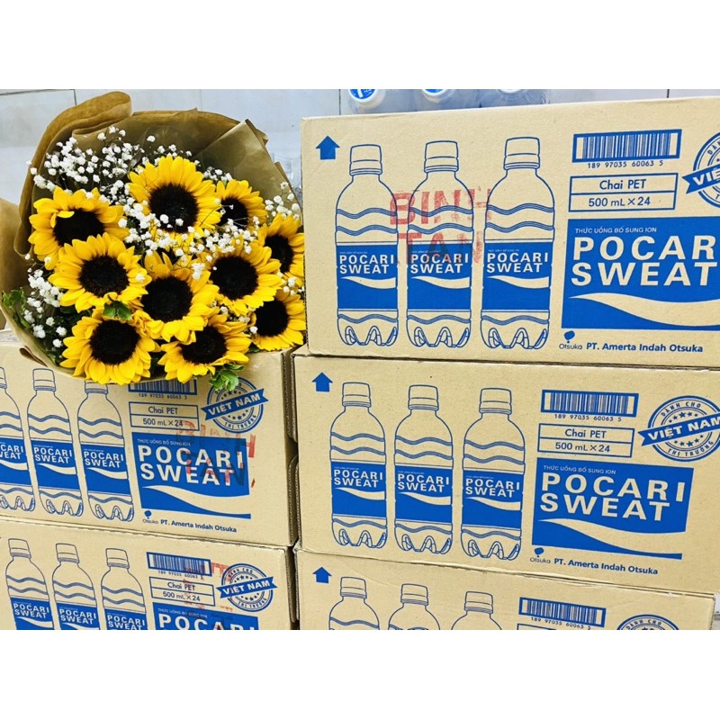 Thùng 24 Chai Thức Uống Bổ Sung ION Pocari Sweat (500ml / Chai)  Thùng 24 chai Pocari sweat 500ml