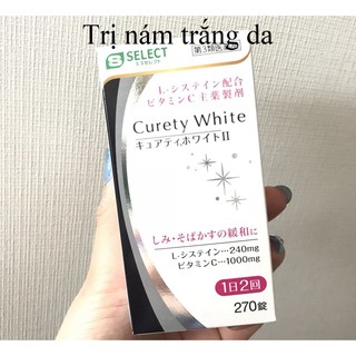 Viên uống trắng da Curety White II mờ nám tàn nhang Nhật bản nội địa 270 viên
