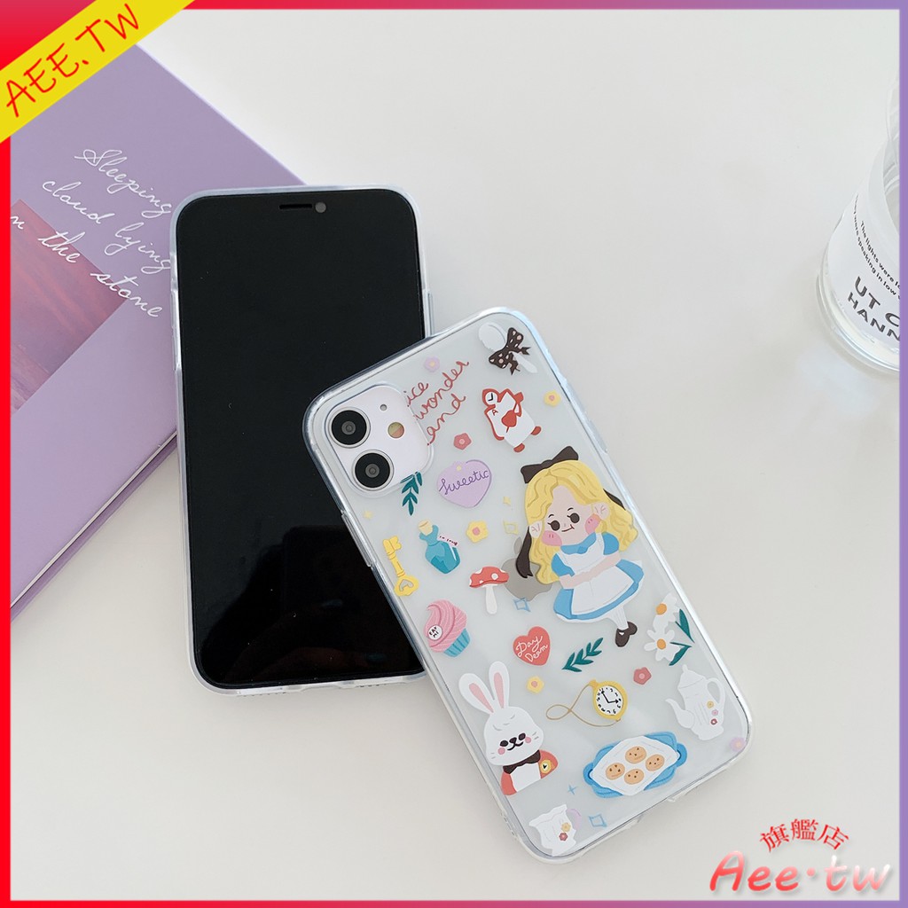 Disney Ốp Điện Thoại Bảo Vệ Ống Kính Máy Ảnh Họa Tiết Alice Xinh Xắn Cho Iphone 11