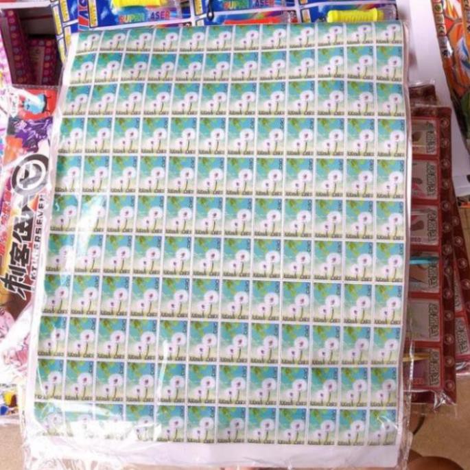 vỉ bóc thưởng gấu bông ( 132 tem)