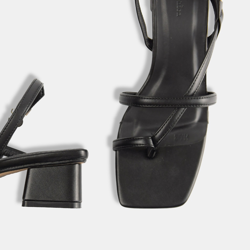 Giày sandal cao gót nữ 3p xỏ ngón quai mảnh đẹp BQ Gi H167