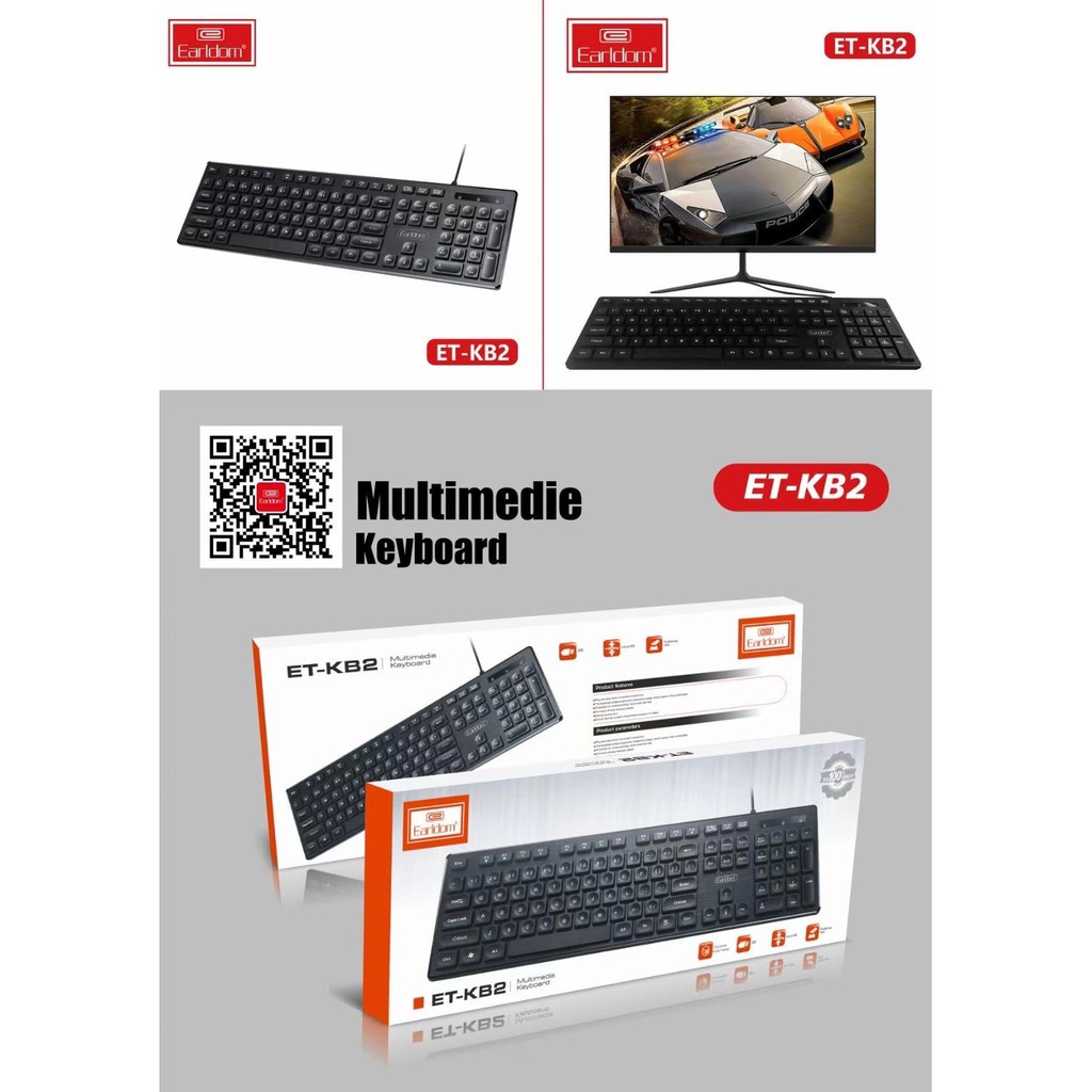 Bàn Phím Máy Tính Cơ Có Dây Chính Hãng Earldom ET-KB2 Gõ Cực Êm Siêu Bền | BigBuy360 - bigbuy360.vn