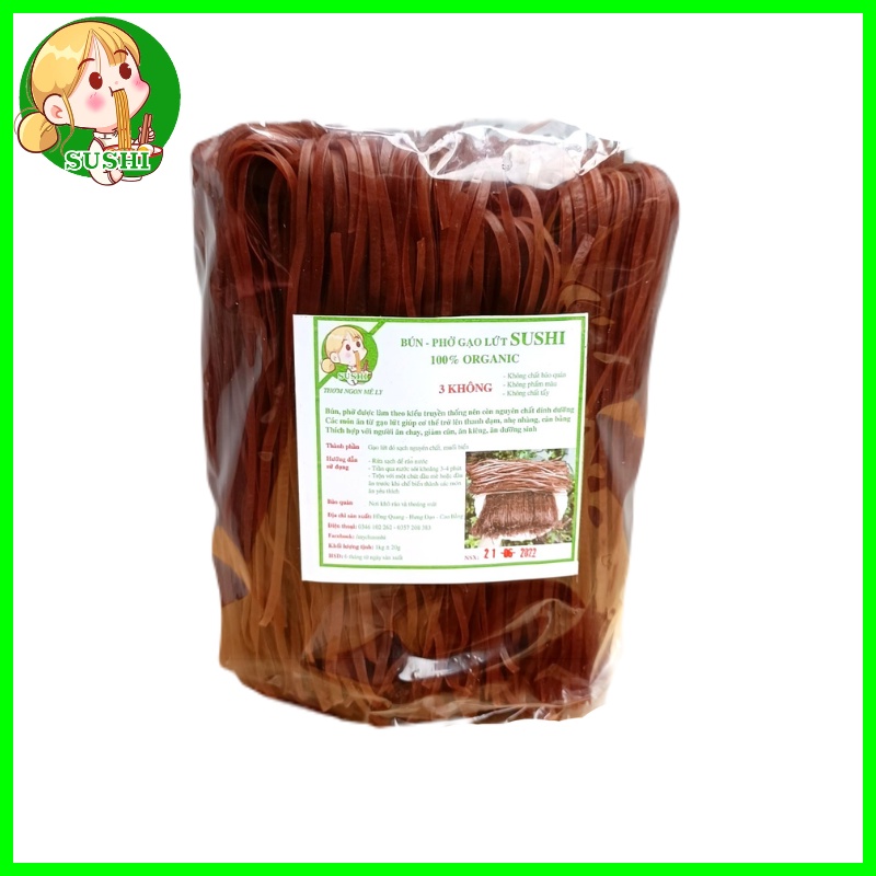 Phở gạo lứt Cao Bằng SUSHI - hỗ trợ giảm cân, ăn kiêng, gói 1kg