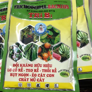 Trichoderma Bacillus 100gr - chế phẩm vi sinh kháng nấm ₫15.000
