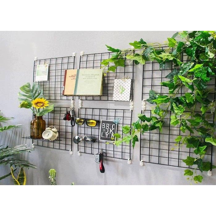 Lưới sắt ô vuông treo đồ trang trí decor 50cm x 1m