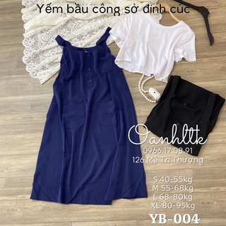 Yếm Cúc Bầu Công Sở Thiết Kế Không Kèm Áo (40-100kg)