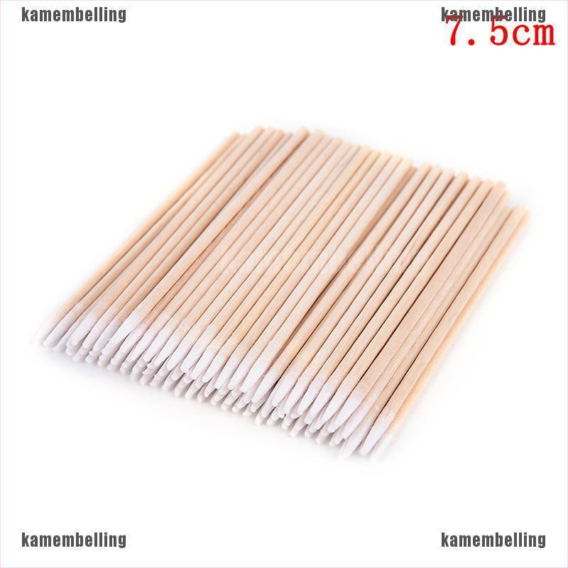 (Hàng Mới Về) Bộ 100 Tăm Bông Trang Điểm Bằng Gỗ Chất Lượng Cao