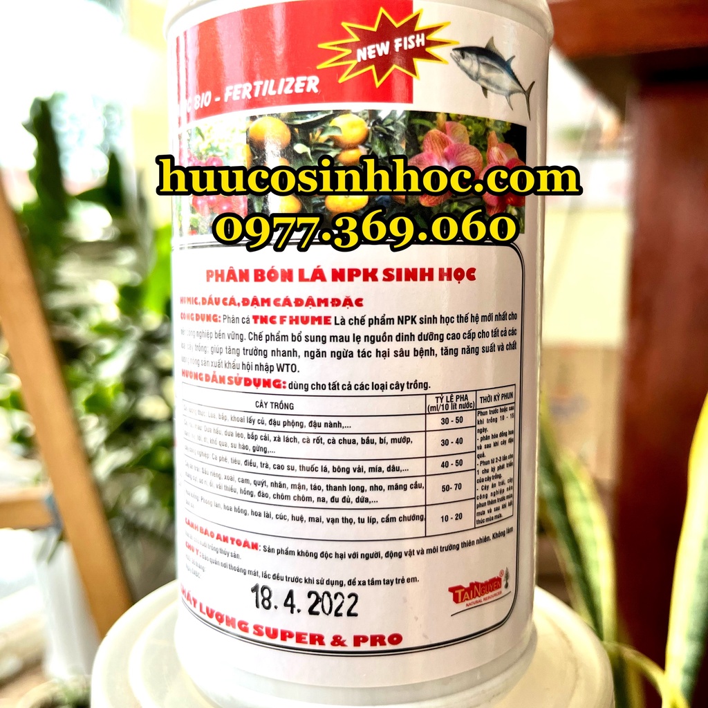 Phân Bón ĐẠM CÁ – HUMIC MỸ TNC F HUME USA Siêu Tăng Trưởng, Dưỡng Cây, Nuôi Cây 500ml
