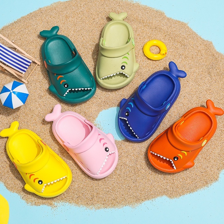 Dép Đi Biển Hình Cá Mập Thời Trang Mùa Hè Dành Cho Bé