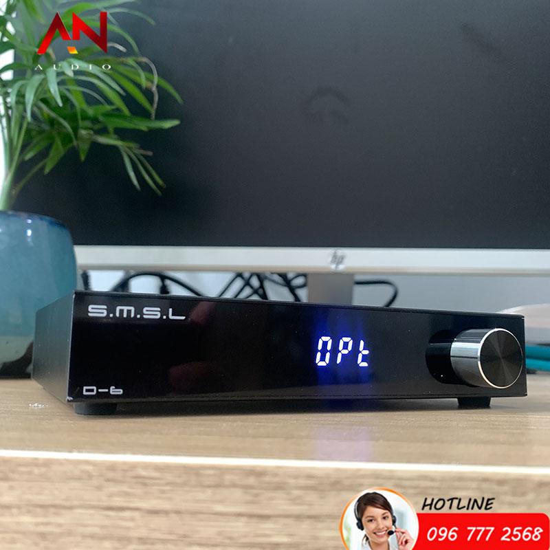 DAC SMSL D-6 Làn Sóng Mới Phân Khúc Tầm Trung – Chip 2x AK4493S XMOS Bluetooth 5.1