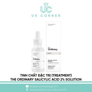 [Bill UK] Tinh chất chứa BHA The Ordinary Salicylic Acid 2% Solution