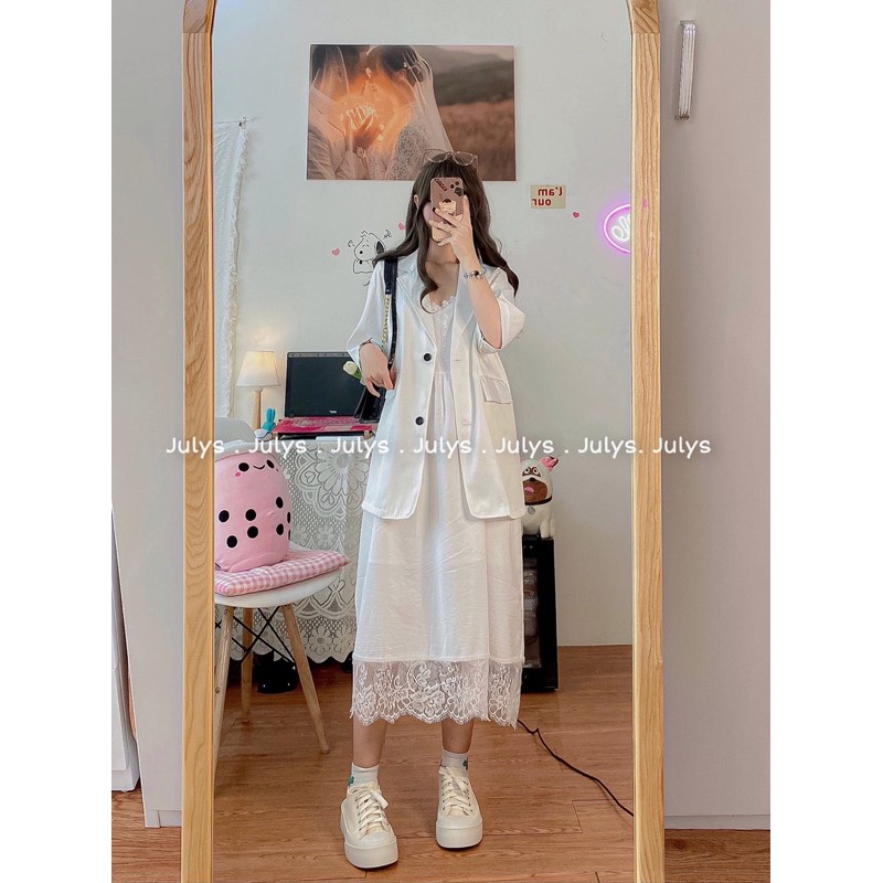 Áo blazer 1 lớp tay lỡ (ảnh thật shop chụp kèm video) | BigBuy360 - bigbuy360.vn