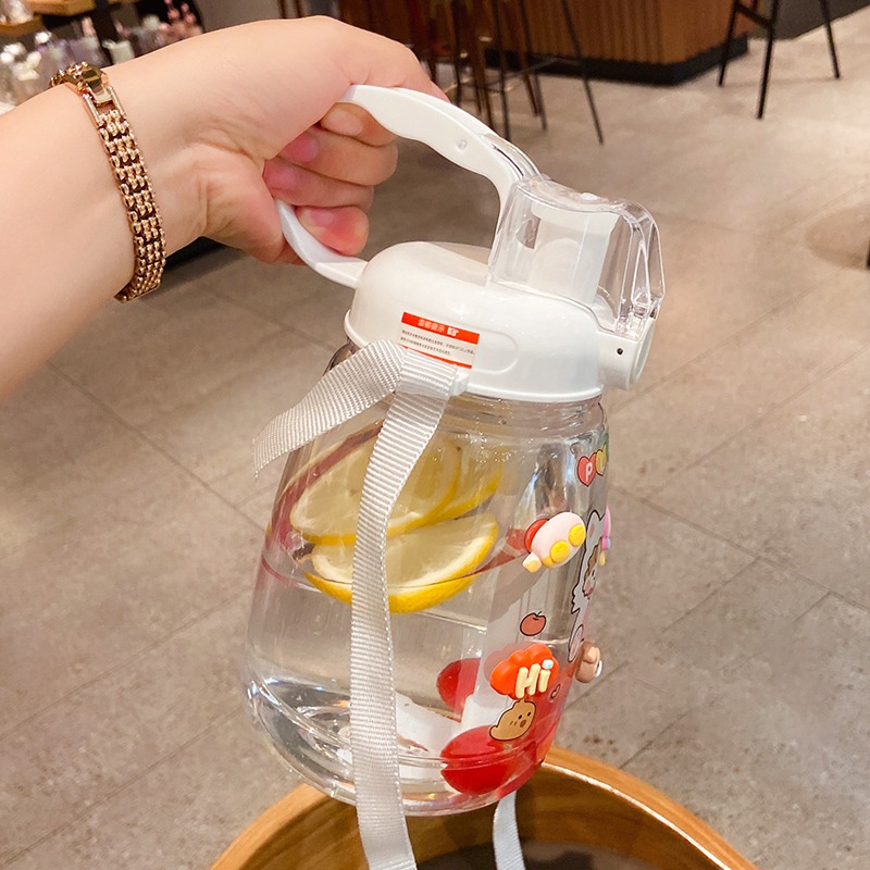 Bình uống nước Nafena cỡ lớn kiểu dáng xinh xắn phong cách mùa hè cho bé