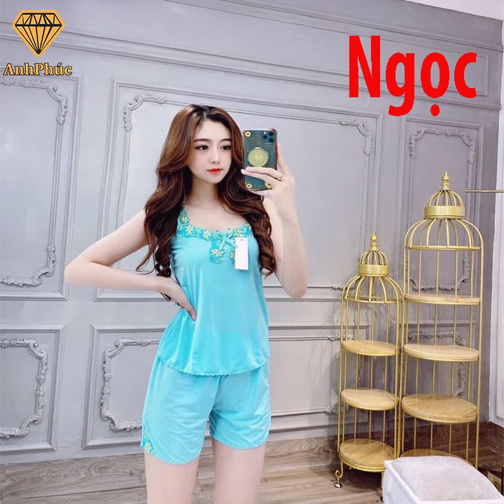 Đồ bộ ngủ phối ren chất thun lạnh mặc mát Anh Phúc + Bộ Bản Ren