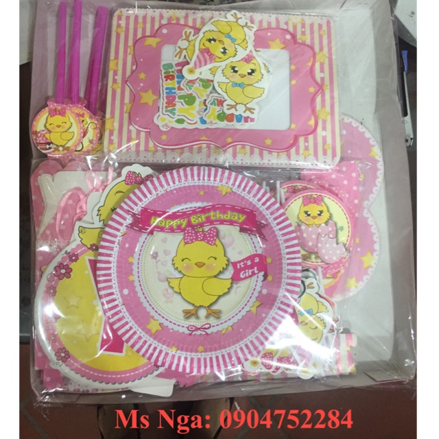 Sét đồ trang trí sinh nhật bé tại nhà(72 món)