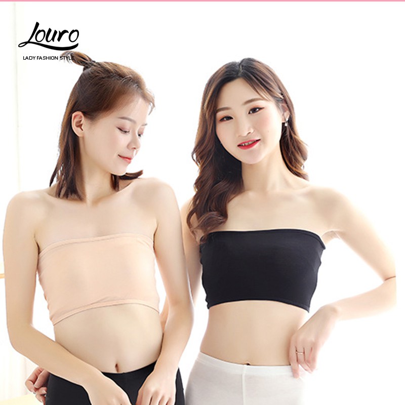 Áo ống Louro L1401, mẫu áo quây ngực không dây ôm trọn vòng 1, vải mềm mịn thoáng mát