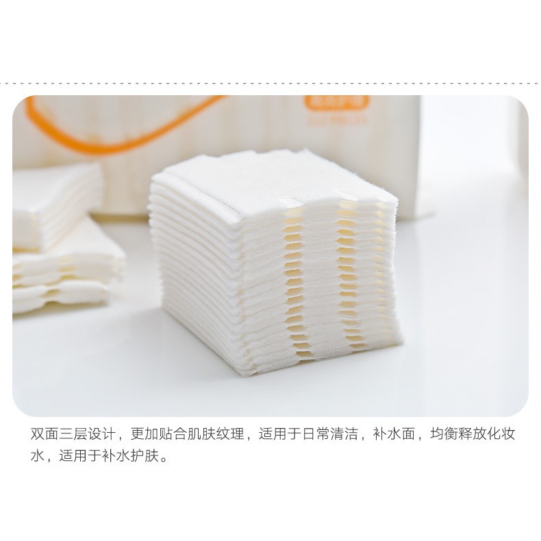 Bông Tẩy Trang 222 Miếng, 3 Lớp Cotton Pads Không Tưa Sợi Cao Cấp