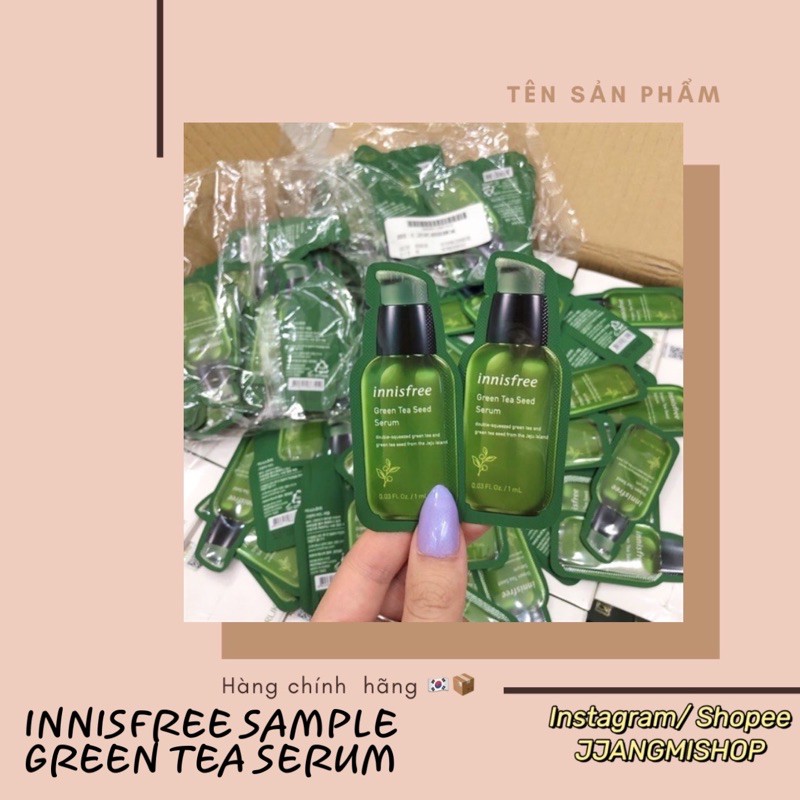 [Sample 1ml] Tinh Chất Dưỡng Ẩm Sâu, Phục Hồi Da Mụn Innisfree Green Tea Seed Serum