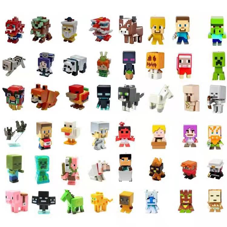 Mô Hình Nhân Vật Steve Creeper Action Dễ Thương Dùng Trang Trí Bánh Kem
