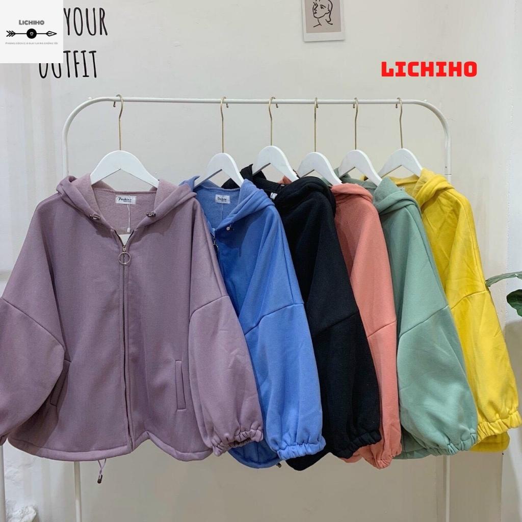 áo khoác nỉ cánh dơi basic unisex fom rộng AKNM1 LICHIHO hottrend giá rẻ dành cho học sinh sinh viên