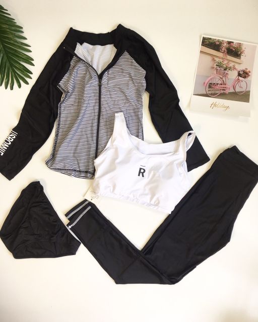 Đồ bơi tay dài quần dài khóa kéo(kèm hình thật) | BigBuy360 - bigbuy360.vn