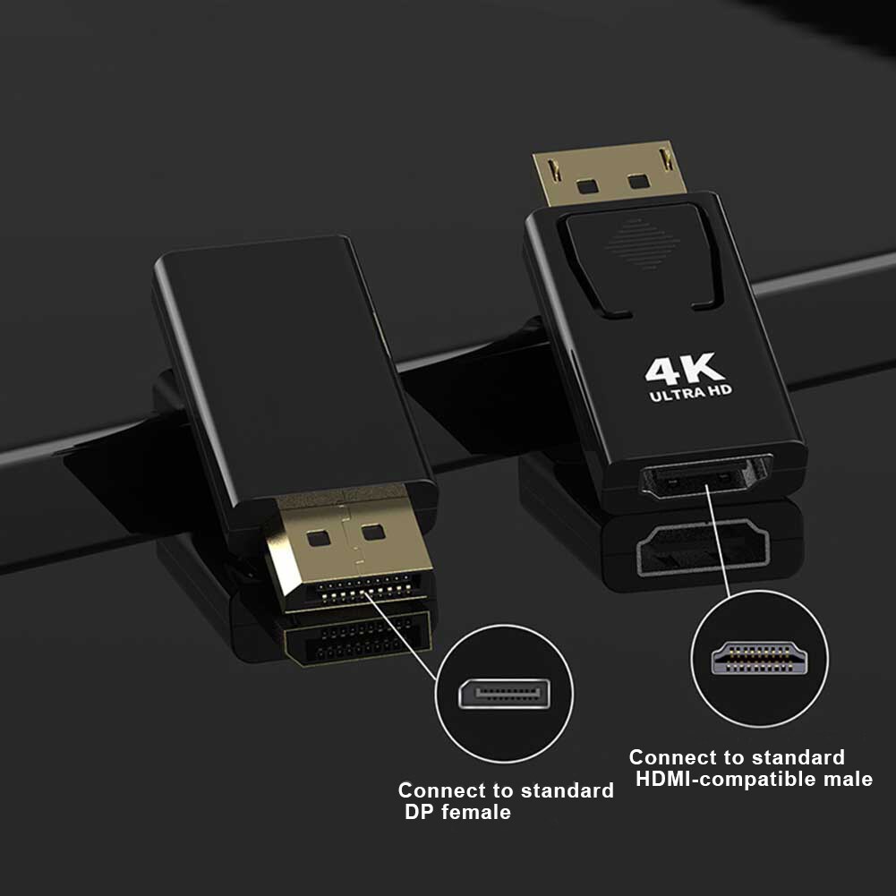 Bộ Đầu Chuyển Đổi DISPLAYPORT DP Sang HDMI Hiển Thị 4K / 1080P HD  cho Màn Hình Máy Chiếu Máy Tính Xách Tay PC