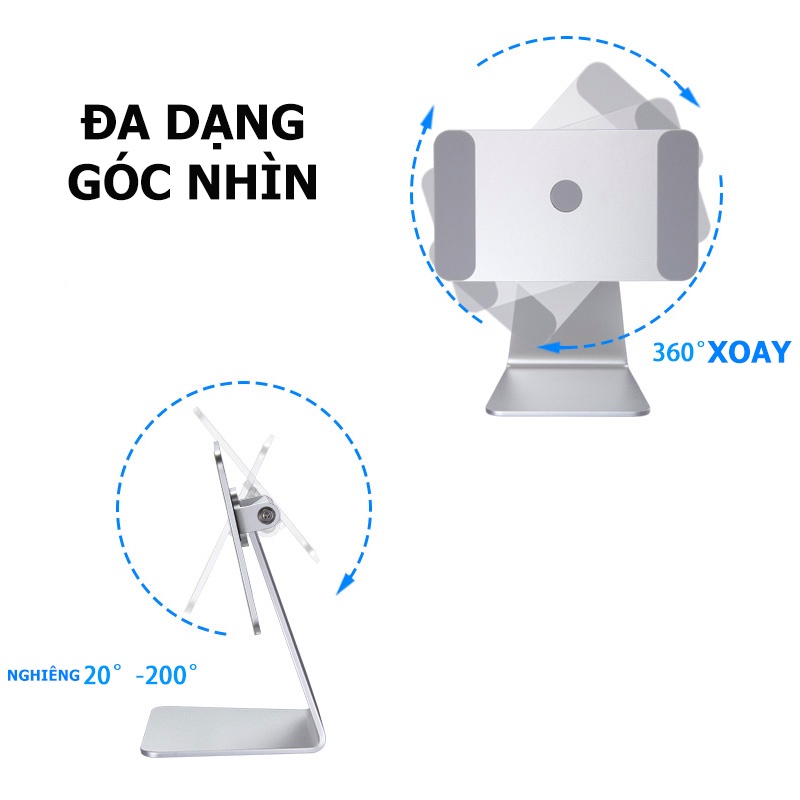 Stand/Giá Đỡ Nhôm Nam Châm Hít Chặt iPad Magnetic Dành Cho iPad Air 4, Pro 11, Pro 12.9 inch, M1