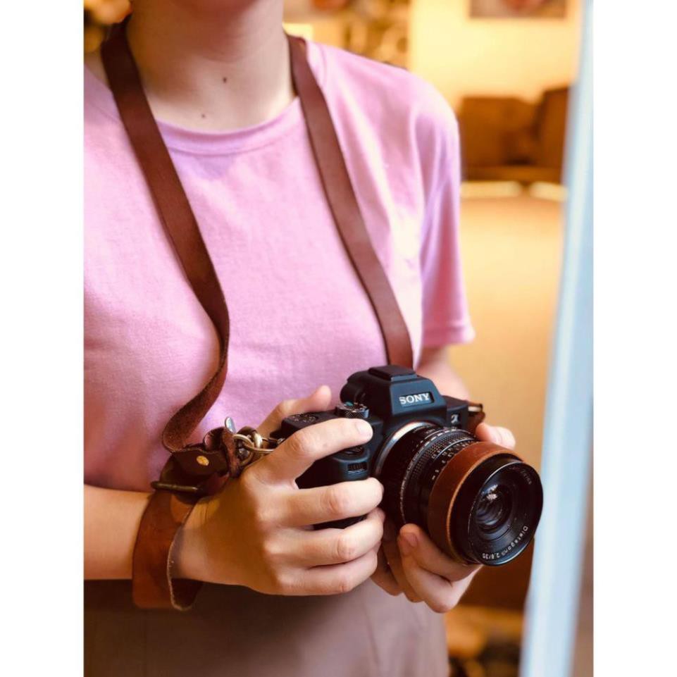 Tổng Hợp Dây đeo Máy ảnh Canon, Nikon, Sony, Fujifilm Da Bò Thật Bền Đẹp Cho Máy ảnh Canon, Nikon, Sony, Fujifilm Sony