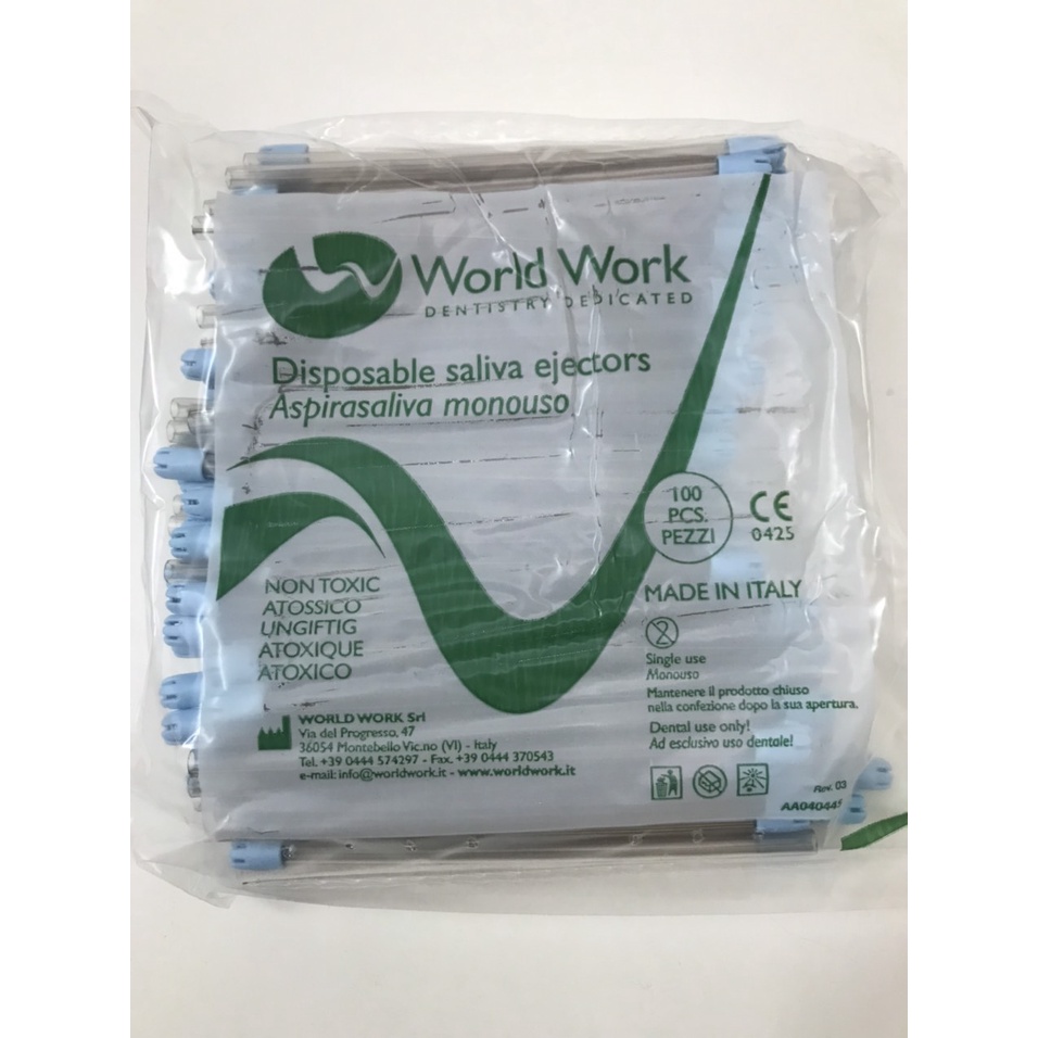 Ống hút nước bọt  World Work nhập khẩu chính hãng Italy dùng trong nha khoa