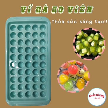 Khay làm đá, khuôn thạch rau câu 50 viên nhỏ (MS 6975/6976) nhựa Việt Nhật, vỉ đá làm khuôn kẹo dẻo -Buôn rẻ 01245