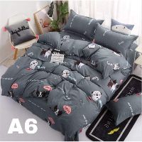 Bộ ga gối vỏ chăn 5 món poly cotton