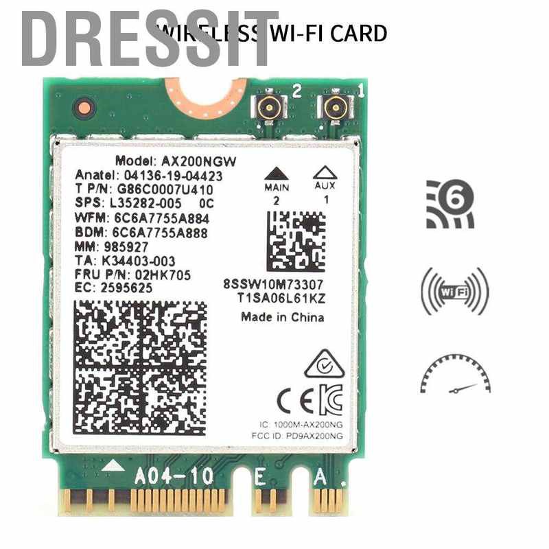 Thẻ mạng AX200NGW WIFI 6 2 dải 5Gbps 802.11ax NGFF cho Bluetooth 5.1 | BigBuy360 - bigbuy360.vn