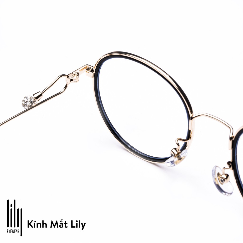 Kính thời trang nữ Lilyeyewear mắt tròn kim loại thanh mảnh nhẹ nhàng thiết kế mới lạ - 11563 | BigBuy360 - bigbuy360.vn