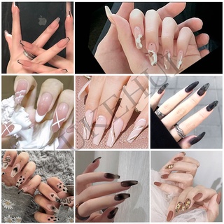 YUKEHUI móng tay giả móng giả móng tay mống tay giả bộ 24 móng tay giả sét 24 móng tay giả keo Dụng cụ  Phụ kiện Làm đẹp