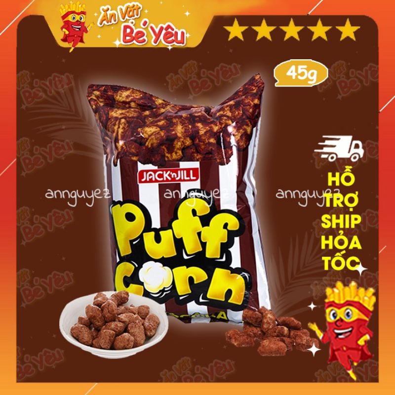 Bim bim Snack Puff Corn vị sô cô la gói 45g/gói Bim bim socola