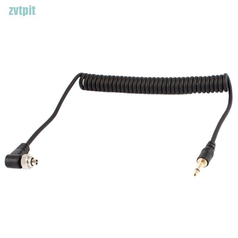 [ZVT] 3.5mm to Male PC Flash Sync Cable Screw Lock for Trigger Studio Light  PT