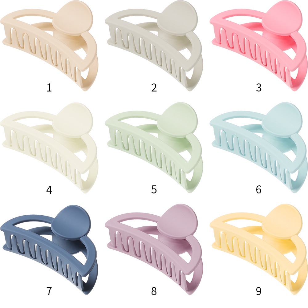 Kẹp tóc nhựa màu trơn thời trang dành cho nữ