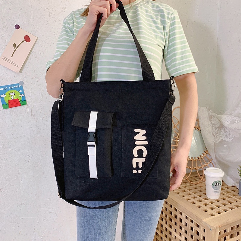 Túi đeo vai ENVIROSAX vải canvas cỡ lớn thời trang cá tính
