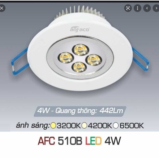 Đèn led âm trần tròn anfaco afc – 510 – 3w , 4w