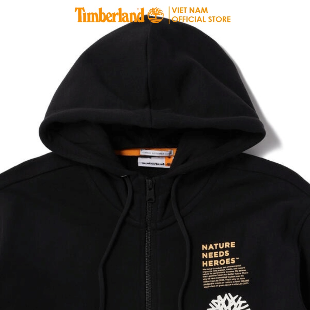 [SALE] Timberland Áo Hoodie Nam Nature Needs Heroes™ Full-Zip Hooded Sweatshirt (Regular) - Black - TB0A62W9 AP-FP