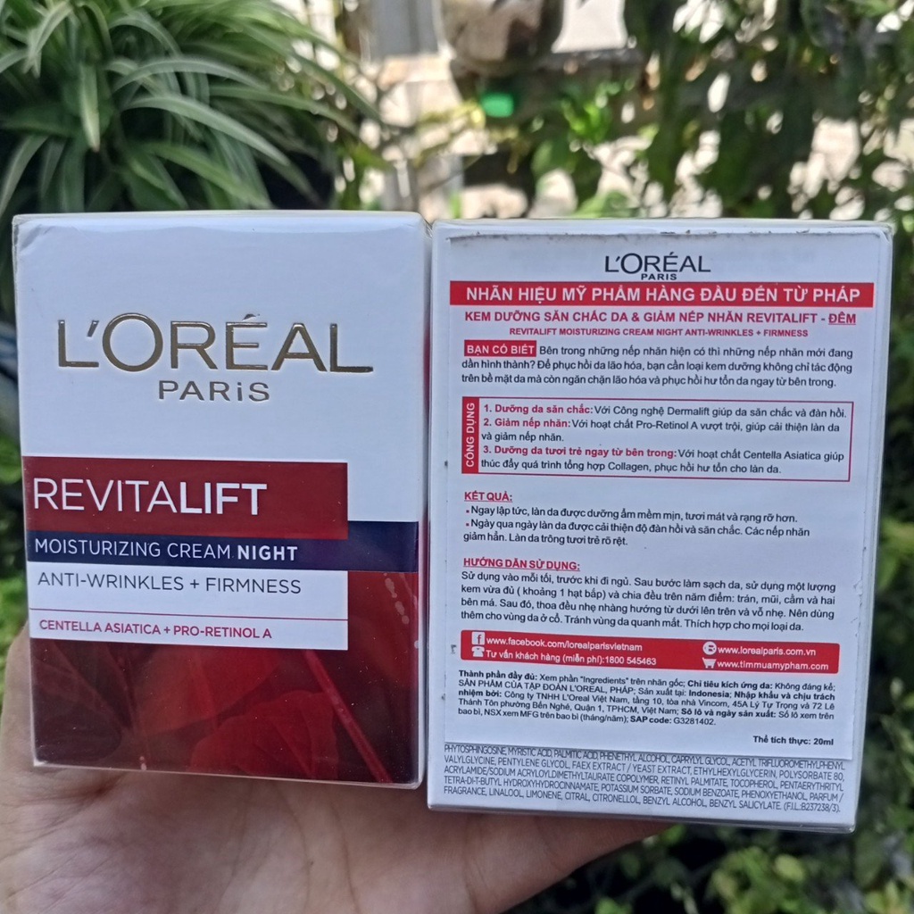 Kem dưỡng da chống lão hóa Loreal ban đêm 20ml