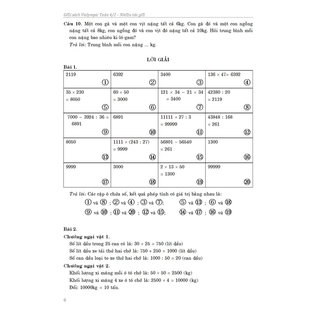 Sách - Giải Sách Violympic Toán 4 Tập 2 Phiên Bản 2.0