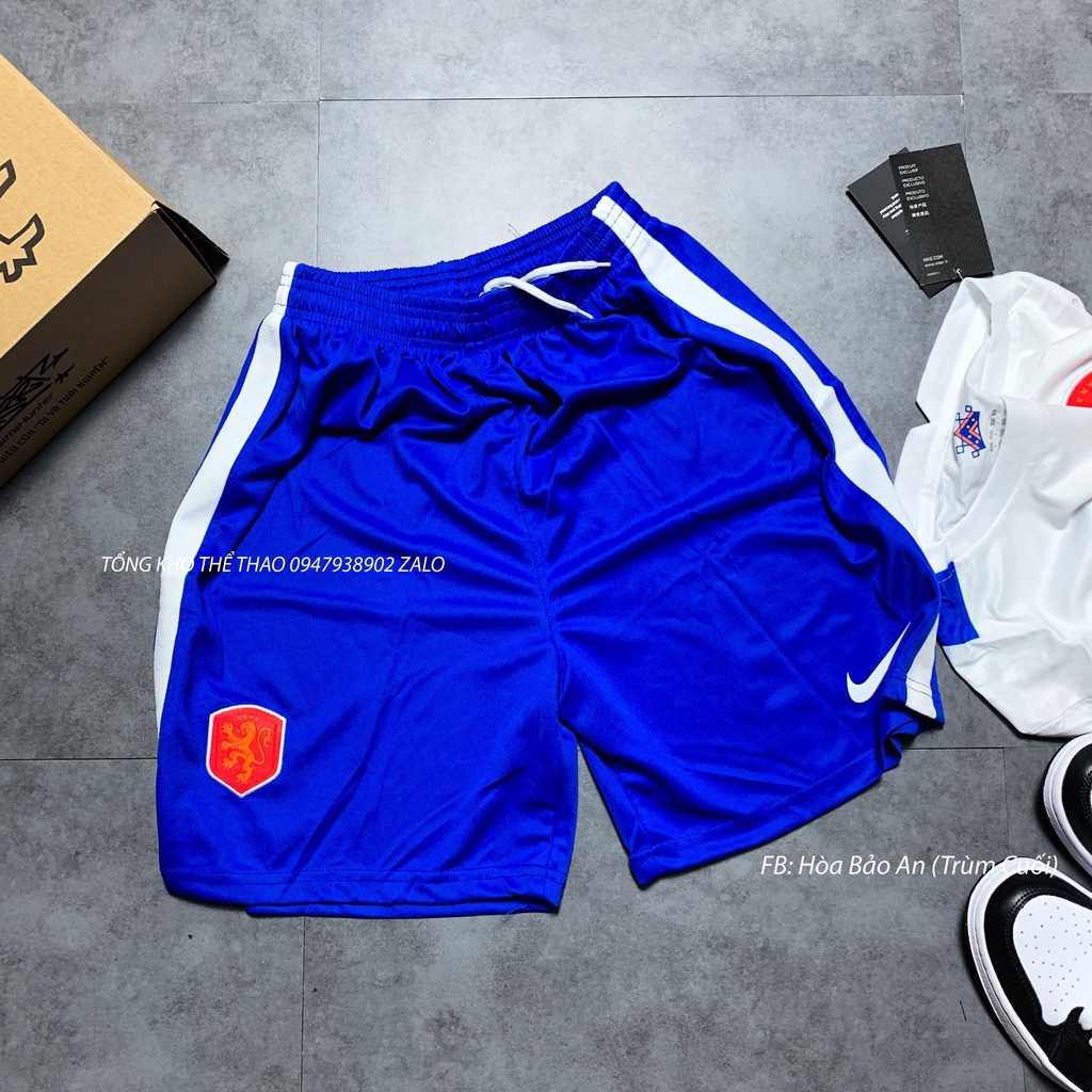 Set Bộ Quần Áo Bóng Đá Đội Tuyển Hà Lan WC 2022 Màu Trắng Caro - Vải Thái Chuẩn Áo Thi Đấu - Áo Đá Banh Hà lan