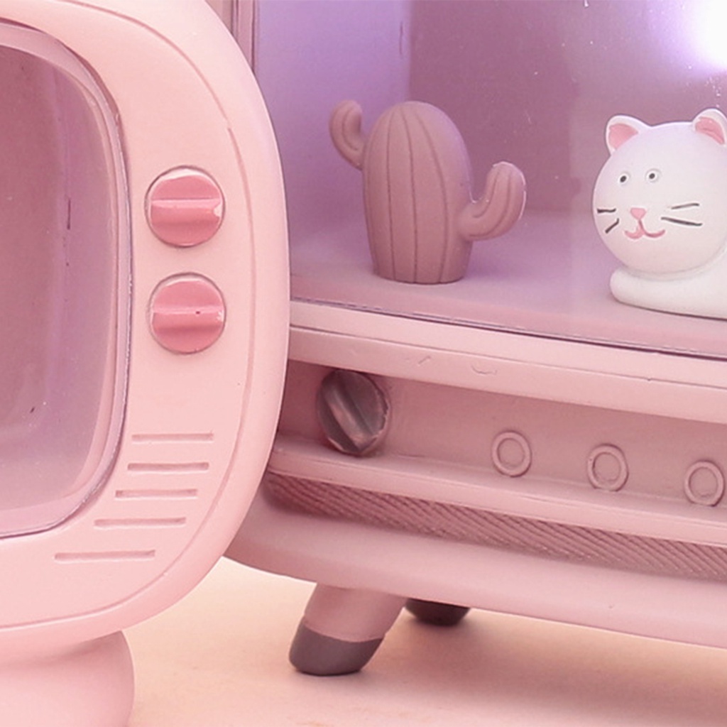 Đèn Hình Mèo Màu Hồng Dùng Trang Trí Sân Vườn