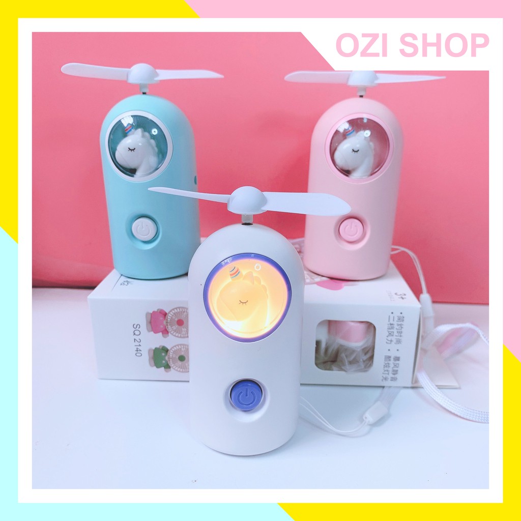Quạt mini tích điện hình ngựa unico, quạt để bàn (ảnh thật 100%) #5