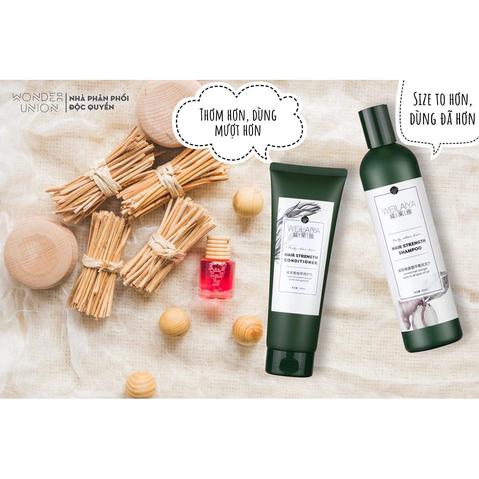 Cặp dầu gội + xả WEILAYA tặng kèm set mini | BigBuy360 - bigbuy360.vn