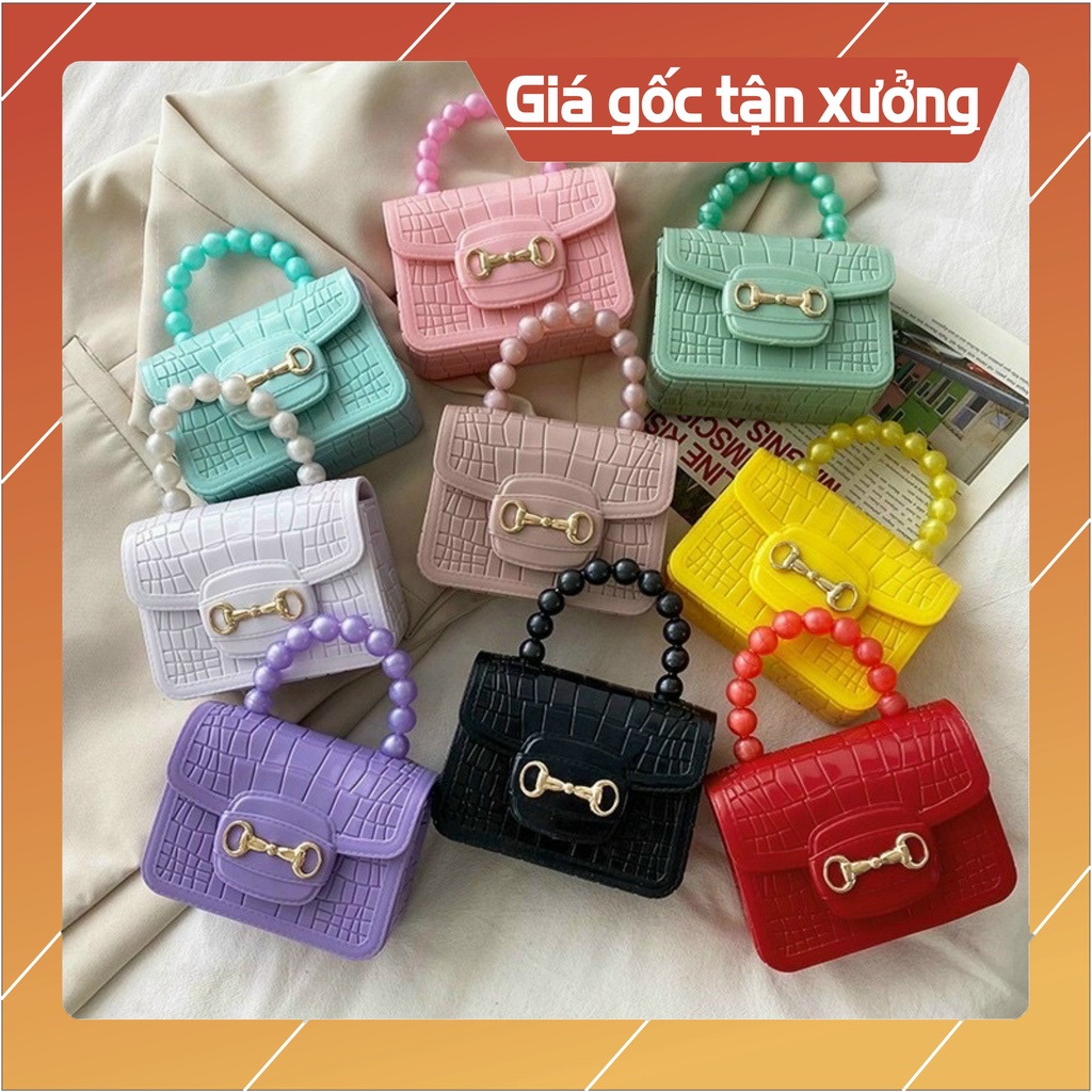 Túi Mini Nữ Đeo Chéo Silicon Quai Ngọc , túi xách nữ hàng quảng châu nhỏ xinh ✅