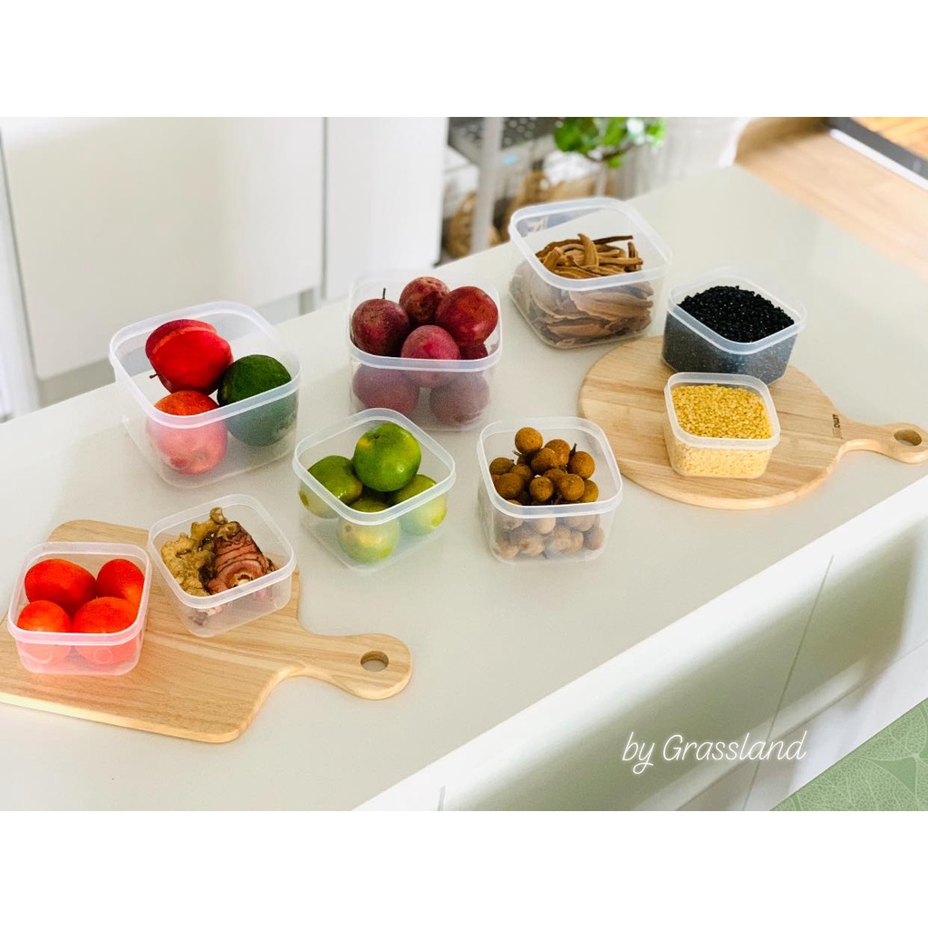 Hộp thực phẩm chữ nhật INOCHI, sử dụng được trong lò vi sóng, máy rửa chén, đồ đông lạnh. GIAO MÀU NGẪU NHIÊN