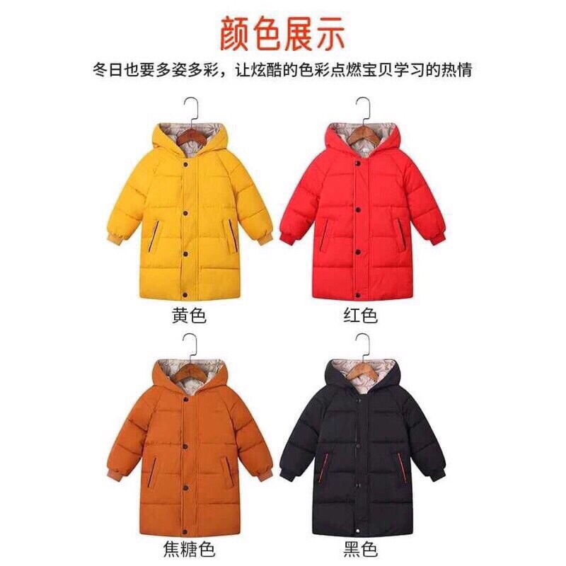 Áo Phao dáng dài Hàn Quốc cho bé