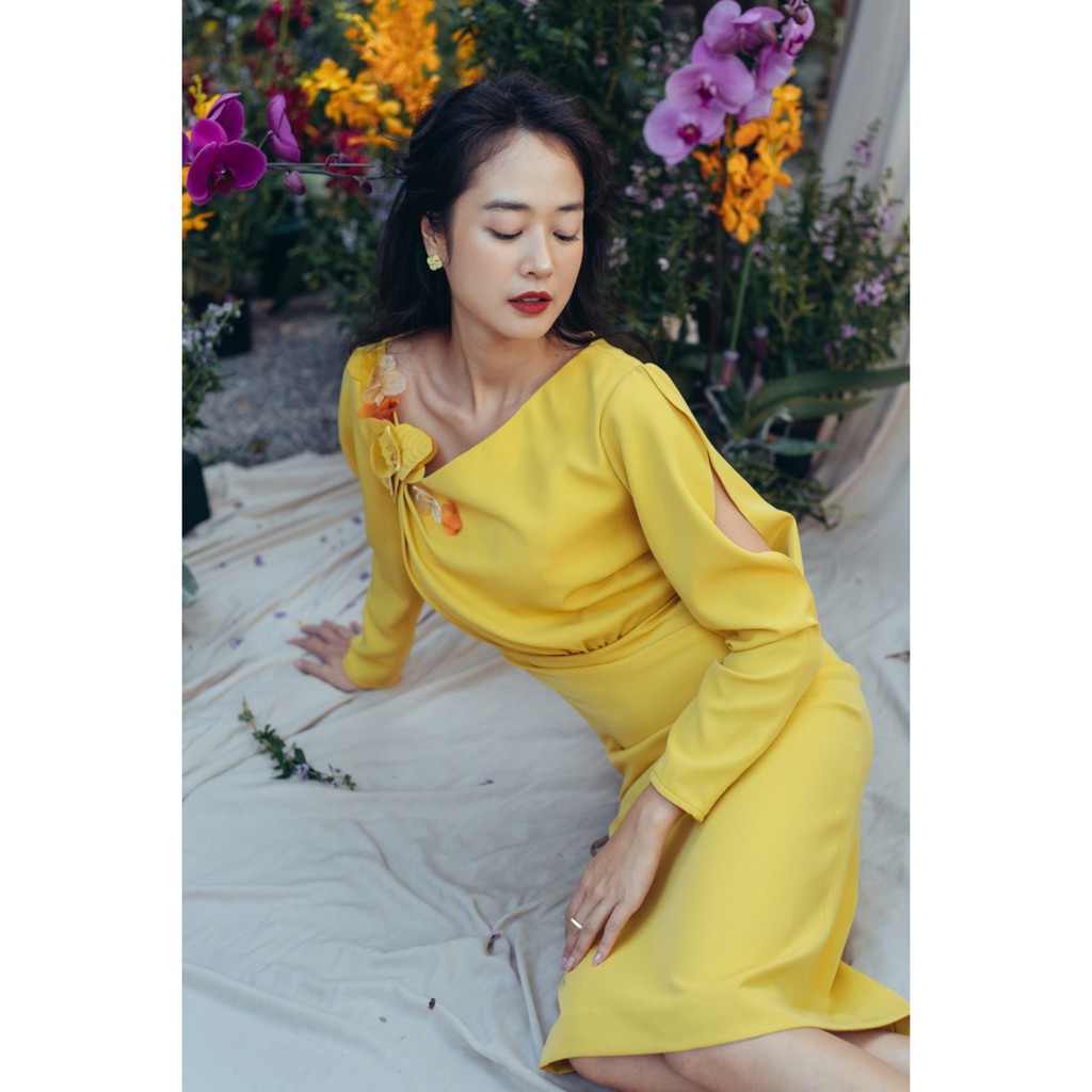 Đầm hoa lan tay lỡ thiết kế IVY moda MS 48C5857 | BigBuy360 - bigbuy360.vn